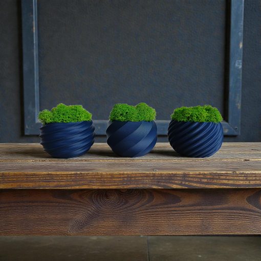 Gondozásmente zuzmó kaspó szett [Kék]